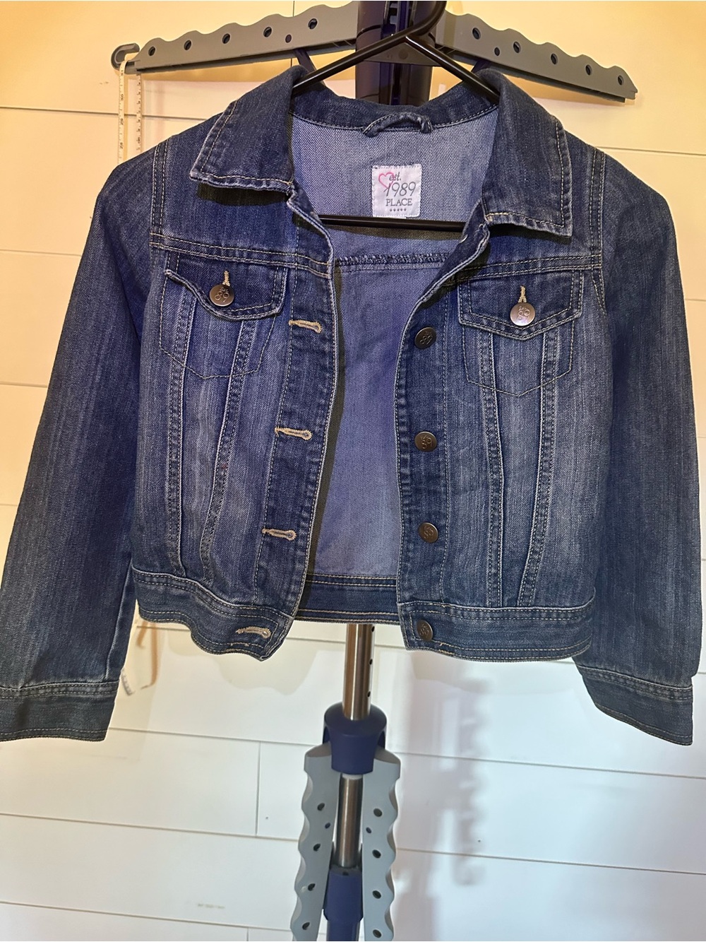#93 The Children's Place Girls' Dark Blue Denim Jacket